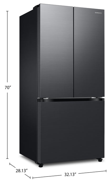 Samsung 33\" 17.5 Cu. Ft. Counter-Depth French-Door Refrigerator - Black Caviar Matt - RF18A5101MT/AA