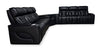Zen 3-Piece Leather-Look Fabric Power Reclining Sectional with Massage and Two Drop-Down Consoles - Black | Sofa sectionnel à inclinaison électrique Zen 3 pièces en similicuir avec massage et 2 consoles rabattables - noir