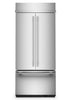 KitchenAid 36" 20.8 Cu. Ft. French Door Bottom Mount Refrigerator - Stainless Steel - KBFN536SPS | Réfrigérateur KitchenAid de 20,8 pi3 et de 36 po à portes françaises à congélateur inférieur - acier inoxydable - KBFN536SPS