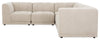 Kort & Co. Oaklyn Modular 5-Piece Fabric Sectional with Tufted Seat Cushions - Beige | Sofa sectionnel modulaire Oaklyn Kort & Co. 5 pièces en tissu avec coussins de siège capitonnés - beige