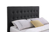 Beck Upholstered Storage Bed in Dark Grey Fabric, Button Tufted - Full Size | Lit rembourré Beck en tissu gris foncé avec rangement et capitonnage à boutons - format lit double