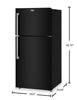 Maytag 30" 19 Cu. Ft. Top-Freezer Refrigerator with Garage Mode – Black - MRTX5119SB | Réfrigérateur Maytag de 19 pi3 et de 30 po à congélateur supérieur avec mode garage - noir - MRTX5119SB