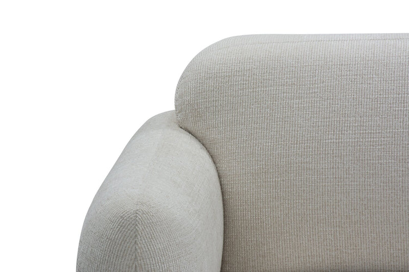 Sadie 78.7\" Fabric Sofa with Rubberwood Legs – Sand