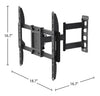 Seneca SSA31 Full Motion Single Stud TV Wall Mount for 25" to 70" TVs – Black | Support mural SSA31 de Seneca entièrement articulé pour montants simples pour téléviseurs de 25 po à 70 po - noir