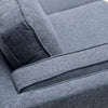 Kort & Co. Kassia 80" Linen-Look Fabric Condo Size Sofa with Wood Base and Legs - Blue | Sofa Kassia de Kort & Co. de 80 po de format condo en tissu d’apparence lin avec base et pattes en bois - bleu