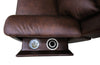 Vibe 40" Genuine Leather Massage Power Reclining Chair with Immersive Audio and Power Headrests - Brown | Fauteuil de massage à inclinaison électrique Vibe de 40 po en cuir véritable avec son immersif et appuie-tête électrique - brun