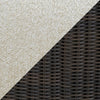 Halifax Outdoor Patio Armless Chair - Resin Wicker, Nuvella Fabric, UV & Weather Resistant - Beige/Brown | Fauteuil sans accoudoirs Halifax pour la terrasse à l’extérieur - osier en résine, tissu Nuvella - brun et beige