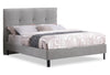 Amos Upholstered Headboard in Grey Fabric, Tufted - Queen Size | Tête de lit rembourrée Amos en tissu gris capitonné - format grand lit