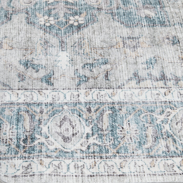 Melis Grey Washable Area Rug - 5’ x 7’