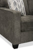 Made in Canada Lennox 57" Chenille Fabric Loveseat with Reversible Cushions and Accent Pillows - Grey | Causeuse Lennox de 57 po fabriquée au Canada en tissu de chenille avec coussins réversibles et coussins décoratifs - grise