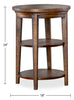 Hanson 18” Round Traditional Pine End Table - Toasted Nutmeg | Table de bout ronde traditionnelle Hanson de 18 po en pin - muscade grillée