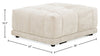 Kort & Co. Oaklyn Modular 38" Fabric Ottoman with Tufted Seat Cushion – Beige | Pouf modulaire Oaklyn Kort & Co. de 38 po en tissu avec coussin de siège capitonné - beige