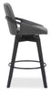 Apex Counter-Height Stool with Swivel Seat & Vegan Leather Fabric, 27"H, Wood & Metal - Grey | Tabouret 27 po Apex de hauteur comptoir en tissu de cuir végétalien et en métal et bois avec siège pivotant - gris