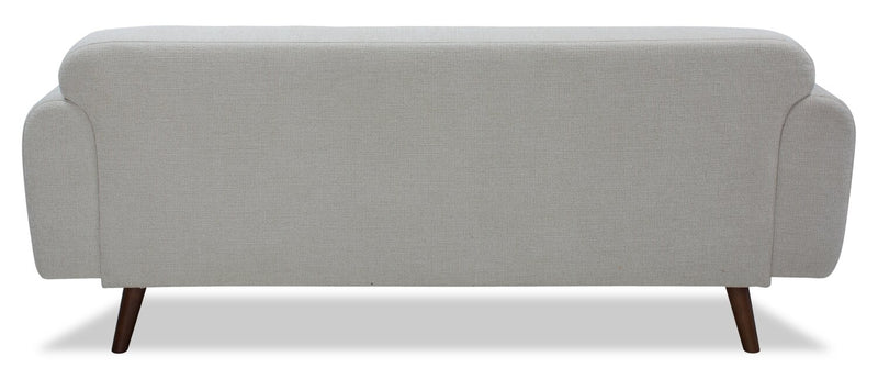 Sadie 78.7\" Fabric Sofa with Rubberwood Legs – Sand