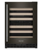 Kitchenaid® 24" Undercounter Wine Cellar with Full-Extension Wood-Front Racks - Black Ore - KUWR524SBE | Cellier à vin KitchenAid de 24 po sous le comptoir avec grilles à extension complète à devant en bois - Minerai noir - KUWR524SBE
