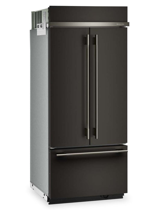 KitchenAid 36\" 20.8 Cu. Ft. French Door Bottom Mount Refrigerator - Black Ore - KBFN536SBE
