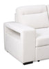 Coast 3-Piece Right-Facing Ivory White Fabric Sleeper Sectional with Storage Chaise and Storage Armrest | Sofa-lit sectionnel de droite Coast 3 pièces en tissu blanc ivoire avec fauteuil long de rangement et accoudoir de rangement