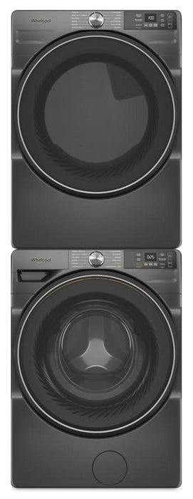 Whirlpool 5.2 Cu. Ft. Smart Front-Load Washer and 7.4 Cu. Ft. Gas Dryer - Volcano Black