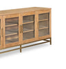 Cresset 70” Modern Solid Wood TV Stand with Storage and Cable Management for TVs up to 75" - Belgian | Meuble pour téléviseur moderne Cresset de 70 po en bois massif avec rangement et système de gestion