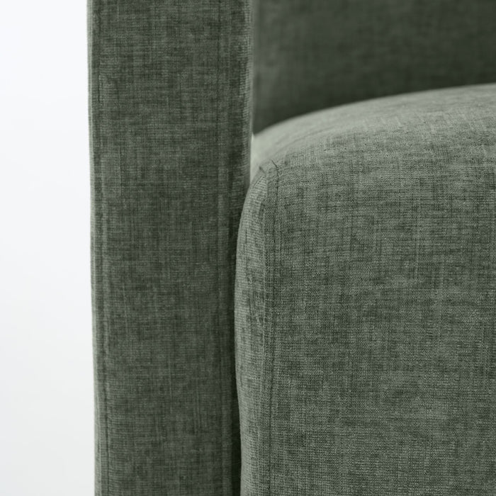 Demi 30\" Linen-Look Accent Chair – Green