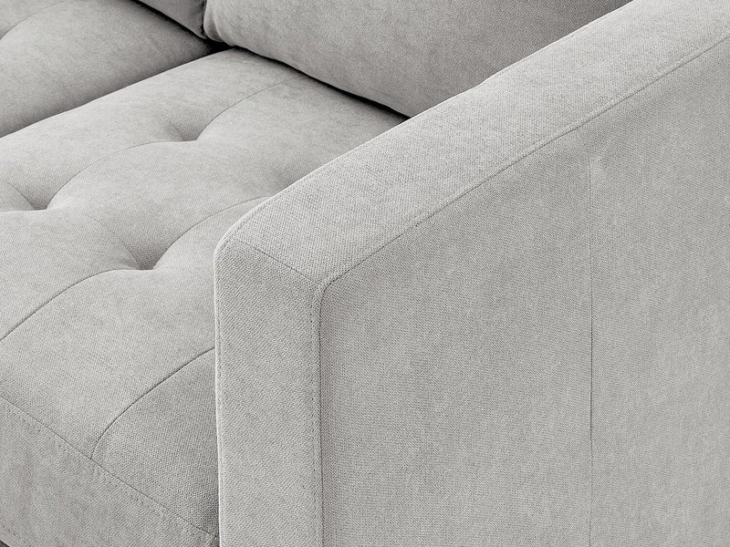 Metro 57\" Fabric Loveseat with Tufted Seat Cushions and Reversible Back Cushions - Neutral