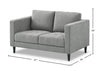 Metro 57" Fabric Loveseat with Tufted Seat Cushions and Reversible Back Cushions - Grey | Causeuse Metro de 57 po en tissu avec coussins de siège capitonnés et coussins de dossier réversibles - grise