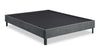 Amos Upholstered Platform Bed in Charcoal Fabric with Channelled Headboard - Queen Size | Lit plateforme Amos rembourré en tissu anthracite avec tête de lit à canaux - format grand lit