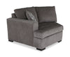 Made in Canada Legend 2-Piece Left-Facing Chenille Fabric Cuddler Sleeper Sectional - Pewter Brown | Sofa-lit sectionnel enveloppant de gauche Legend 2 pièces fabriqué au Canada en tissu de chenille - brun étain