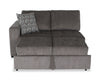 Made in Canada Legend 2-Piece Right-Facing Chenille Fabric Cuddler Sleeper Sectional - Pewter Brown | Sofa-lit sectionnel enveloppant de droite Legend 2 pièces fabriqué au Canada en tissu de chenille - brun étain