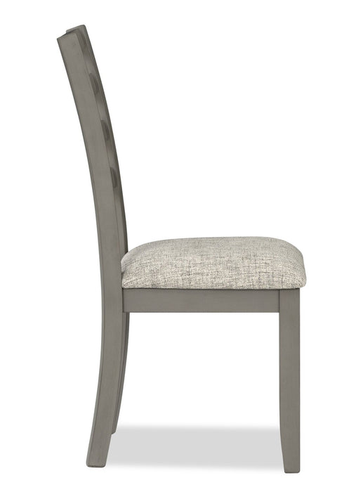 Cove Dining Chair with Cushion Fabric Seat, Ladder-Back – Grey