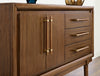 Ember Dining Server with Storage & Drawers, 56"W - Brown | Desserte de salle à manger Ember de 56 po (L) avec rangement et tiroirs - brune