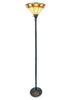 Magnolia Floor Lamp with Tiffany Glass Shade – Antique Bronze | Lampe à pied Magnolia avec abat-jour en verre de style Tiffany - bronze antique