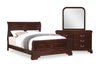 Marco 5pc Bedroom Set with Bed, Dresser & Mirror, Cherry Brown - Queen Size | Ensemble de chambre à coucher Marco 5 pièces avec lit, commode et miroir, brun cerisier - format grand lit