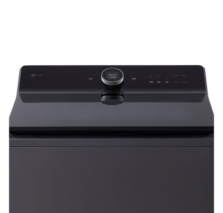 LG 6.3 Cu. Ft. Smart Top-Load High-Efficiency Washer - Black Steel - WT8600CB