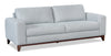 River 87" Linen-Look Fabric Sofa with Wood Base and Legs - Grey | Sofa River de 87 po en tissu d’apparence lin avec base et pattes en bois - gris