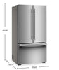 KitchenAid 36" 24 Cu. Ft. Counter-Depth French Door Refrigerator - PrintShield Stainless - KRFC236SPS | Réfrigérateur KitchenAid de 36 po et de 24 pi3 de profondeur comptoir à portes françaises - inoxydable PrintShieldMC - KRFC236SPS