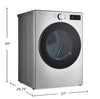 LG 7.4 Cu. Ft. Smart Front-Load Electric Dryer with AI Sensory Dry - Graphite Steel - DLEX5800V | Sécheuse électrique intelligente LG à chargement frontal de 7,4 pi3 avec AI Sensor DryMC - acier graphite - DLEX5800V