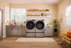 Whirlpool 5.2 Cu. Ft. Smart Front-Load Washer and 7.4 Cu. Ft. Electric Dryer - Radiant Silver | Laveuse intelligente à chargement frontal de 5,2 pi³, sécheuse électrique de 7,4 pi³ de Whirlpool - argenté radieux | WHFL57RR