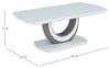 Brimley 47.25" Modern Coffee Table - White and Grey | Table à café moderne Brimley de 47,25 po - blanche et grise