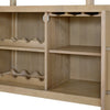Aspen Dining Server, 64"W, Wine & Stemware Racks, 3 Drawers & 2 Doors - Natural | Desserte de salle à manger Aspen de 64 po (L) avec supports à vin et à verres à pied, 3 tiroirs et 2 portes - naturelle