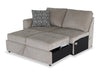 Made in Canada Legend 2-Piece Right-Facing Chenille Fabric Cuddler Sleeper Sectional - Platinum Beige | Sofa-lit sectionnel enveloppant de droite Legend 2 pièces fabriqué au Canada en tissu de chenille - beige platine