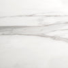 Naya Dining Table, 63-78.75"W Self-Storing Butterfly Leaf, Metal, Glass, Faux Marble – White | Table de salle à manger Naya de 63 po à 78,75 po (L) avec papillon se rangeant sous la table, en métal, en verre en imitation de marbre - blanche