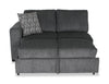 Made in Canada Legend 2-Piece Right-Facing Chenille Fabric Cuddler Sleeper Sectional - Pepper Grey | Sofa-lit sectionnel enveloppant de droite Legend 2 pièces fabriqué au Canada en tissu de chenille - gris poivre