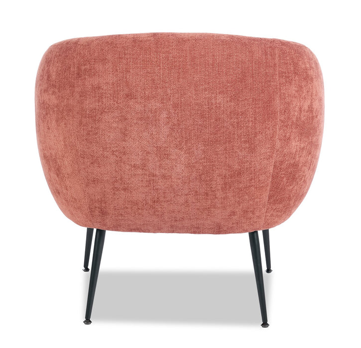 Nova 28.7\" Boucle Fabric Accent Chair - Orange