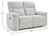 Spencer 65.6" Chenille Fabric Power Reclining Loveseat - Grey | Causeuse à inclinaison électrique Spencer de 65,6 po en tissu de chenille - grise