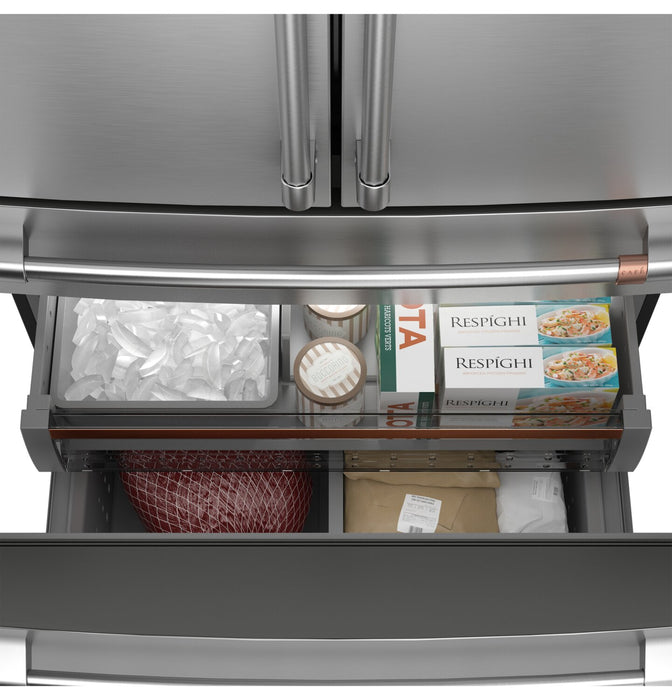 Café 36” 23.2 Cu. Ft. Smart Counter-Depth 4-Door French Door Refrigerator – Stainless Steel - CJE23DP2WS1 