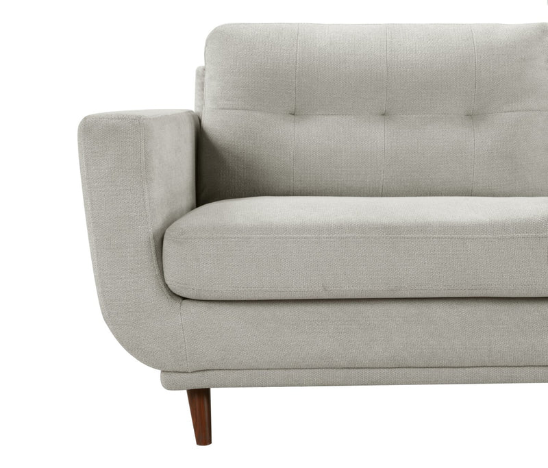 Cosmo 80\" Fabric Sofa with Tufted Back Cushions - Grey