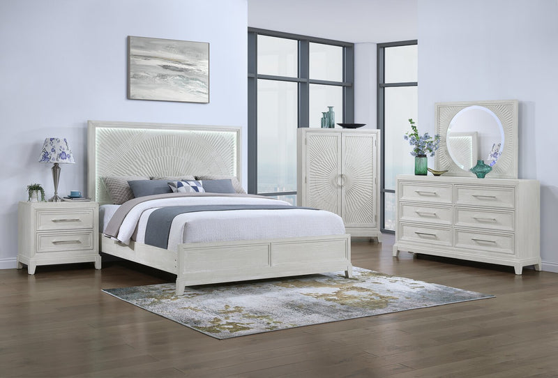 Vida Bedroom 2-Door Armoire Chest with Adjustable Shelves, 45\"W x 64\"H - Sand