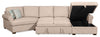 Scott Living Haven 3-Piece Left-Facing Chenille Fabric Cuddler Sleeper Sectional with Storage - Taupe | Sofa-lit sectionnel enveloppant de gauche Haven de Scott Living 3 pièces en tissu de chenille avec rangement - taupe