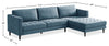 Metro 2-Piece Right-Facing Fabric Sectional with Chaise and Tufted Seat Cushions - Denim Blue | Sofa sectionnel de droite Metro 2 pièces en tissu avec fauteuil long et coussins de siège capitonnés - bleu denim